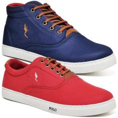 Kit 2 Tênis Casual Masculino Confortável Macio Dia a Dia - Polo Blu, 4