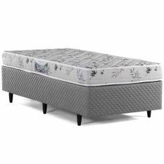 Cama Box de Solteiro Herval St. Louis, Espuma D28, 53x88x188 cm