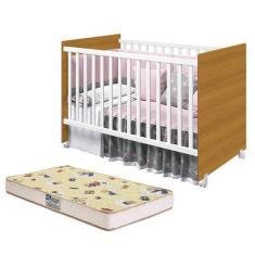 Berço Tico Branco Savana Com Colchão Supreme - Reller Móveis Branco Savana