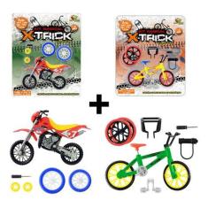 Kit Brinquedo Dedo Skate Bicicleta Moto + Acessórios Troca - Art Brink