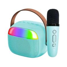 Caixa de Som Bluetooth com Karaokê Infantil e Microfone Sem Fio Potênc