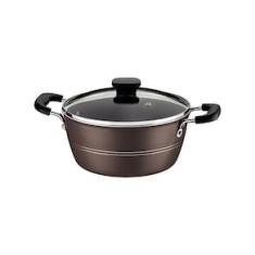 Caçarola Tramontina Sicília em Alumínio com Revestimento Interno e Externo Antiaderente Starflon Excellent 24cm - Avelã