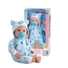 Boneca Diver New Born Brincando De Pijama Menino - Divertoys