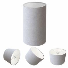 Cúpula Abajur Cilíndrica Cp-7002 ø13x30cm Rustico Cinza