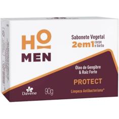 6UN Sabonete Corpo E Barba Antibacteriano HoMen 90g Davene (6)