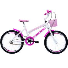 Bicicleta Infantil Aro 20 Feminina com Cestinha Tridal Bike-Feminino
