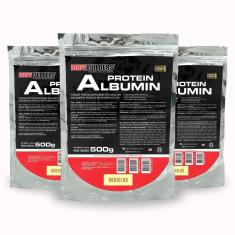 Kit 3x Albumina Albumin Protein 500g - Bodybuilders-Unissex