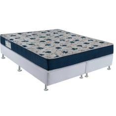Cama Box Iso 6.0 D28 Queen Size Ortobom Azul/Branco