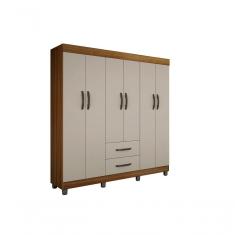 Guarda Roupa Casal 6 Portas 2 Gavetas Paris Chf Moveis