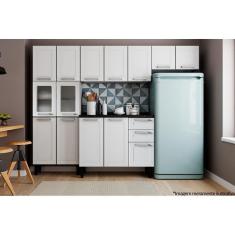 Cozinha Modulada Bertolini Múltipla  4 Peças (2 Armários + 1 Balcão + 1 Paneleiro) C4P85 Branco