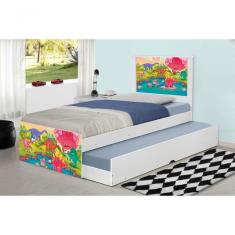 Bicama Dinossauros Coloridos Com Colchões