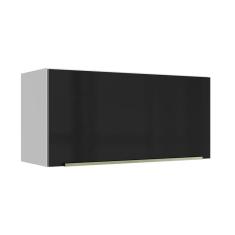 Armário Aéreo 70 Cm 1 Porta Branco/preto Lux Madesa Branco/preto