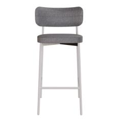 Banqueta Alloa Fixa com 4 Pés 50 X 44,7 X 163,5cm com 1 Unidade Cinza/Branco Epoxi