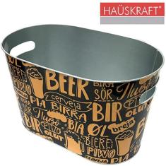 Champanheira / Balde De Gelo De Metal Oval Cerveja Beer 10L - Hauskraf