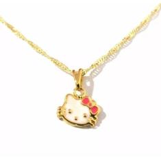 Colar Cordão Gargantilha Hello Kit Folheado 18k - Milena Folheados, Ga