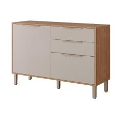 Balcão de Cozinha c/ Tampo Divina c/ 2 Portas e 2 Gavetas 120 cm Freijo/Off White - MGM