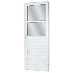 Porta de Alumínio 210x90cm com 2 Vidros Mini Boreal Linha Solida Mgm