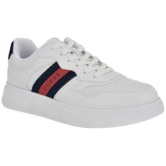 GUESS Tênis masculino Walen, Branco 140, 42