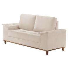 Sofá Orion 2 Lugares em Linho com Almofadas Soltas 160cm Trevo Cor Bege
