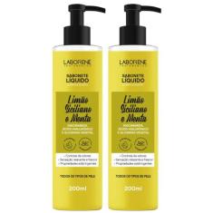 02 Sabonete Líquido Limão Siciliano e Menta Laborene 200ml