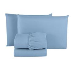 Jogo de Lençol Casal Queen para Cama Box 30CM altura 03 peças com Elás