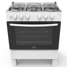Fogão 5 Bocas A Gás Acendimento Automático Realce Bivolt Cr204 Branco Branco 127/220