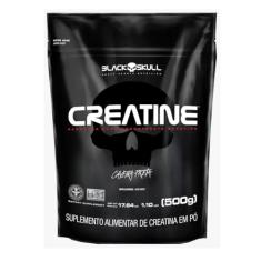 Creatine BlackSkull - Creatina Monohidratada em pó, para melhor absorção e performance 500g Refil, Sem sabor