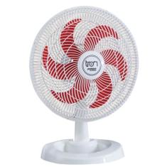 Ventilador Médio Maggie Branco Oscilante 127V Pás Vermelha - CASAH, 11
