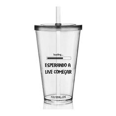 2 Copos com tampa e canudo Acriílico Personalizados