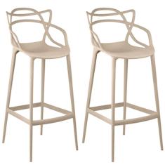 Kit com 2 Banquetas Aviv feita em polipropileno Fratini