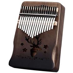 Piano de polegar Marimba, Kalimba 17 teclas instrumento musical de piano de dedo com martelo de afinação instrumento musical de oração em casa, piano de dedo de polegar de bolso, (18 cm x 13 cm)