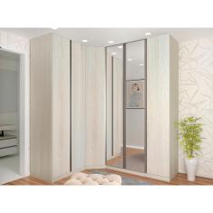Guarda Roupa Casal De Canto 6 Portas E Legno Crema