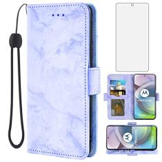 Asuwish Capa compatível com Moto One 5G Ace/Motorola G G5 2021 e protetor de tela de vidro temperado com suporte para cartão com suporte para carteira flip mármore para celular MotoOne 1 One5G UW Ace