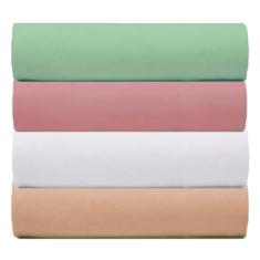 Kit 4 Lençol de Malha Queen C/Elástico 100% Algodão Rubi (KIT 3)