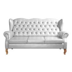 Sofá Chesterfield Imperador 3 Lugares Capitonê Decoração Retrô - Bella