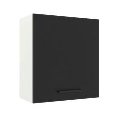 Armário de Cozinha Aéreo 60 cm 1 Porta Branco/Preto Agata Madesa, Bran