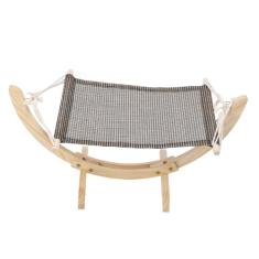 Cama de Rede para Gatos, Cama de Gato Elevada de Madeira Confortável e Respirável Fácil de Montar Cama de Cachorro Pequena Removível e Lavável Cadeira de Gato Em pé Móveis