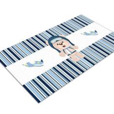 Tapete Infantil Ursinho Aviador 60x120 Antiderrapante - Style Brazil, 
