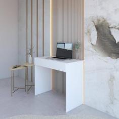 Mesa Escrivaninha Office Compacta Com 1 Gaveta - Branco