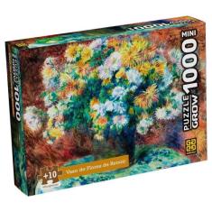 Mini Quebra-Cabeça 1000 Peças Vaso De Flores De Renoir- Grow
