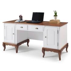 Escrivaninha de Madeira Antique com 2 Gavetas e 2 Portas - M560813 - L