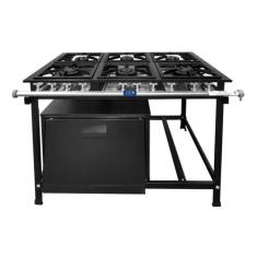 Fogão Industrial 6 Bocas 30x30 Baixa Pressão P5 com Forno JCN - Fundif