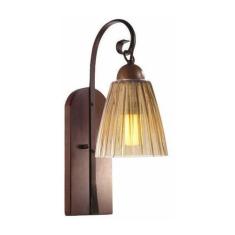 Arandela Rústica Vintage Florença Vidro Ambar 1 Lâmpada Madelustre