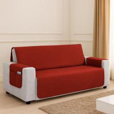 Kit Capa Protetor De Sofá Retratil Reclinável 4 Lugares King com Viés 