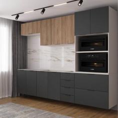 Cozinha Modulada 5 Peças sem Tampo sem Rodapé Ipanema CabeCasa Madeira