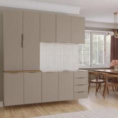 Cozinha Modulada 4 Peças sem Tampo sem Rodapé 2 Aéreos e 2 Balcões Ipa