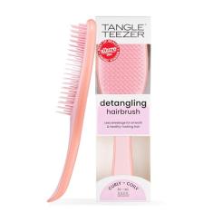 Tangle Teezer - Escova de cabelo desembaraçadora The Wet Detangler para texturas grossas a crespas. Ideal para o uso em fios úmidos Cor: Mango Pink