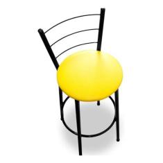 Banqueta Alta Banco Com Encosto Para Balcão Bancada Bar Cozinha Bistro