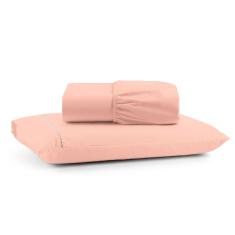 Jogo de Lençol Solteiro Mirante 100% Algodão 2 Peças - Rosa