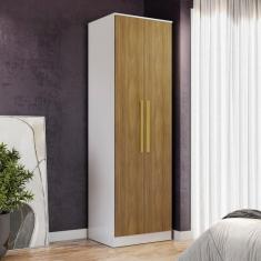 Guarda-Roupa 2 Portas Kappesberg Adapt Branco/Nogueira